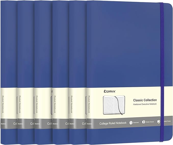 Comix 6 Pack Lined Journal Notebooks by Comix