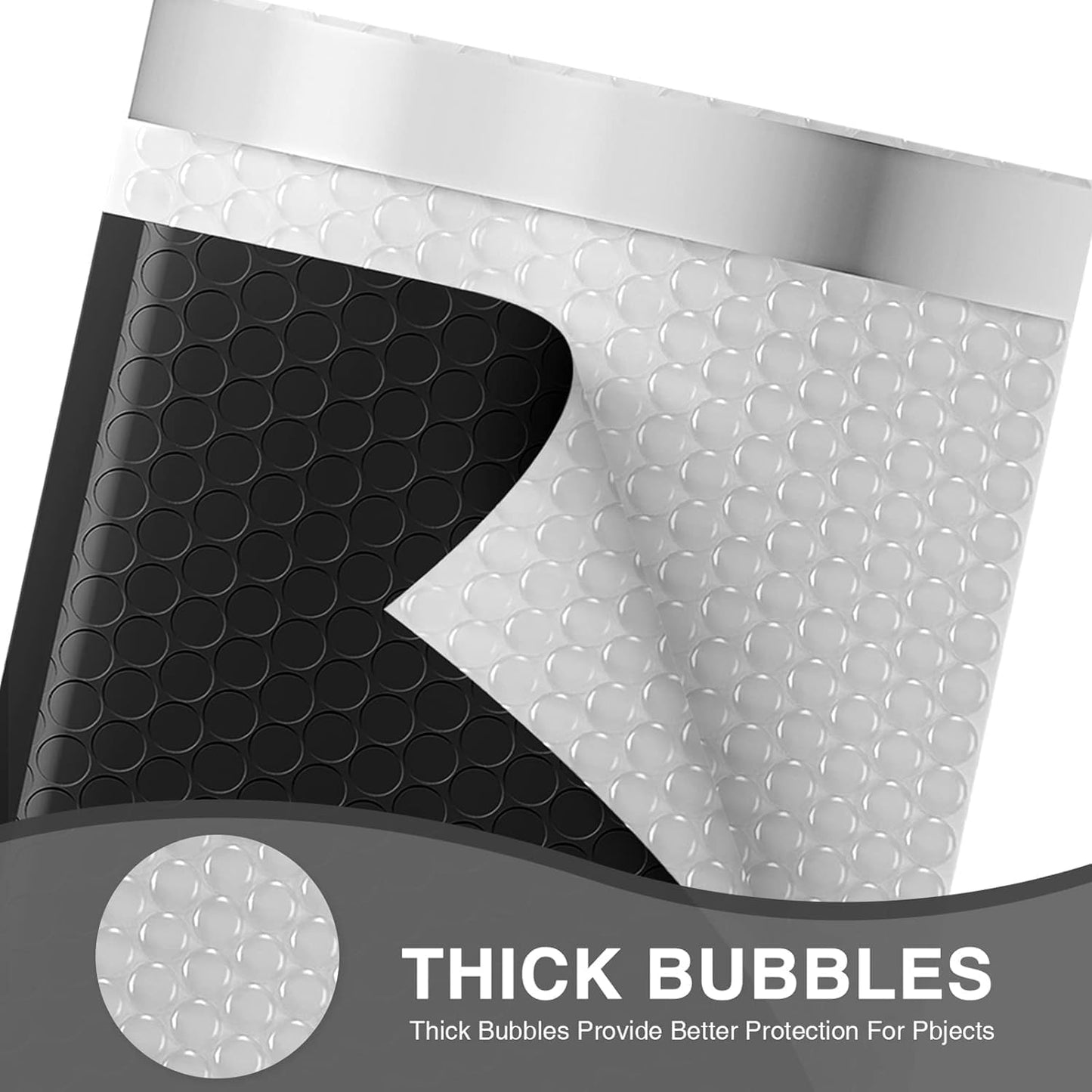 Metronic Bubble Mailers 6x10 Inch 3000 Pack Black Waterproof Bubble Mailer Usable Size 6x9'' Padded Envelopes Self Seal, Cushioning Poly for Packaging, Shipping, Mailing, Small Business Supplies