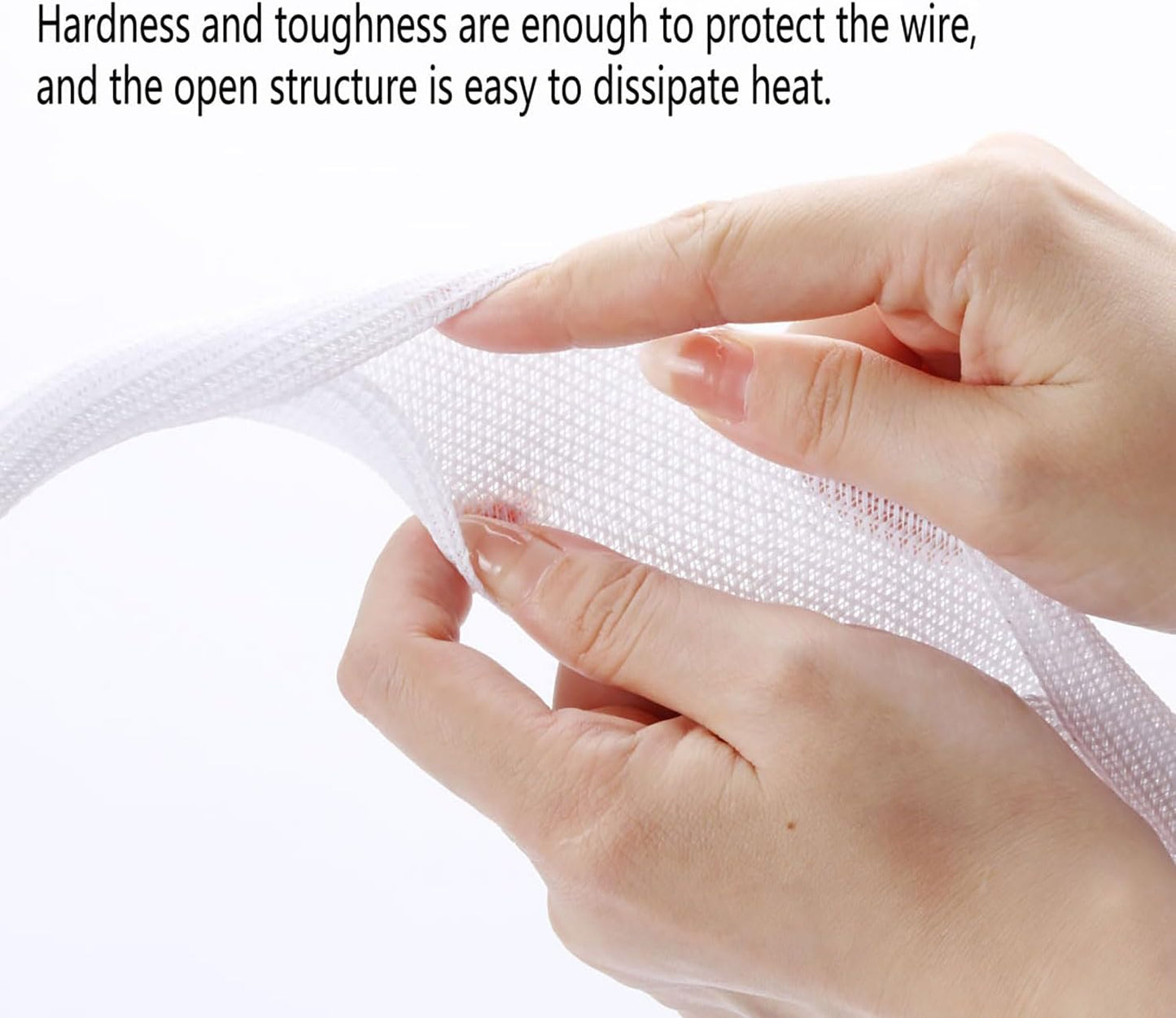 25ft – 3/8 inch White Split Wire Loom Tubing Cord Protector Cable Sleeve – Pet Cord Protector for Cat Chewing, for USB Power Cords Audio Video Wires