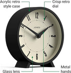 JONES CLOCKS® Venus Desk Clock | Modern Round Design | Black | Stylish Retro - Image 5