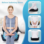 Lexeme X Large Memory Foam Seat Cushion Lumbar Support Pillow - Image 3