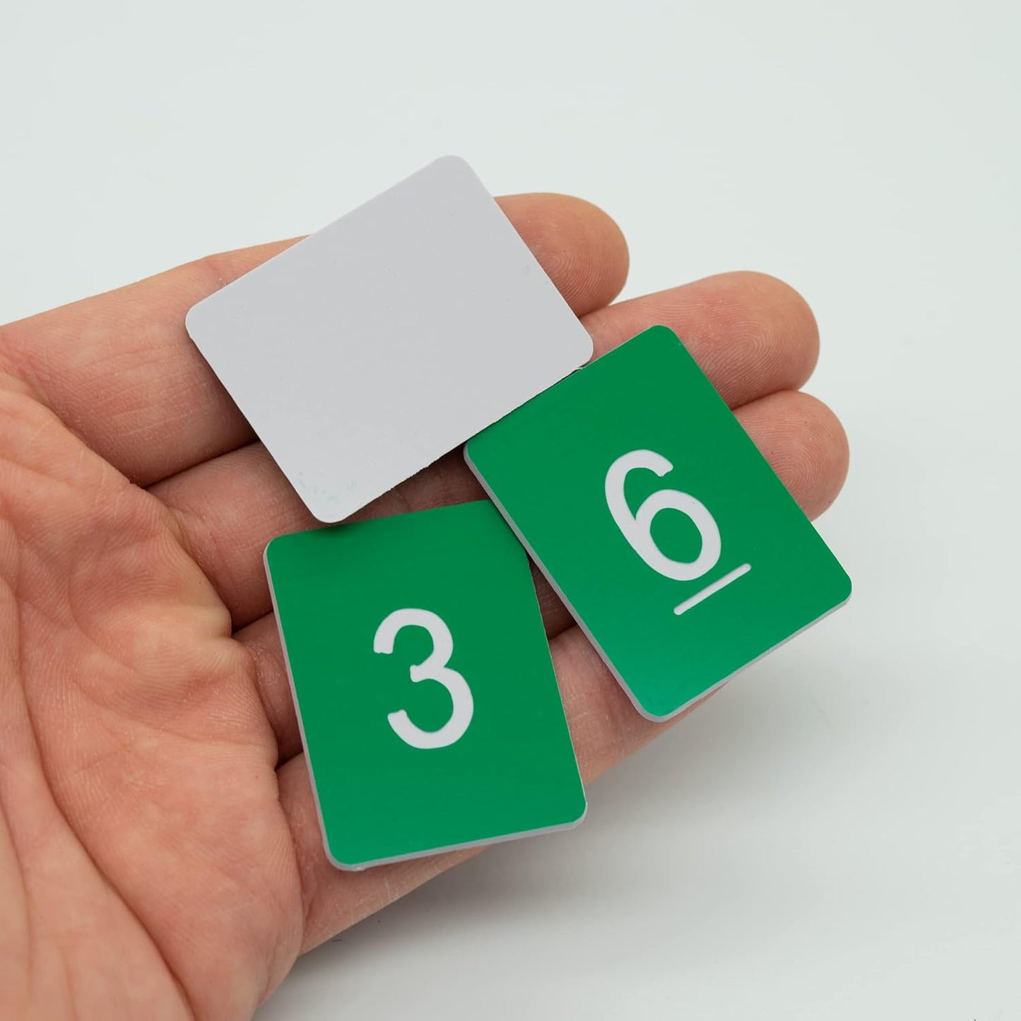 StayMax Rectangle Plastic Numbered Tags Number Disc Number Token (0-100, Green)