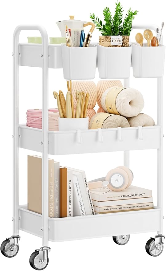 YASONIC Metal 3 Tier Rolling Cart by YASONIC
