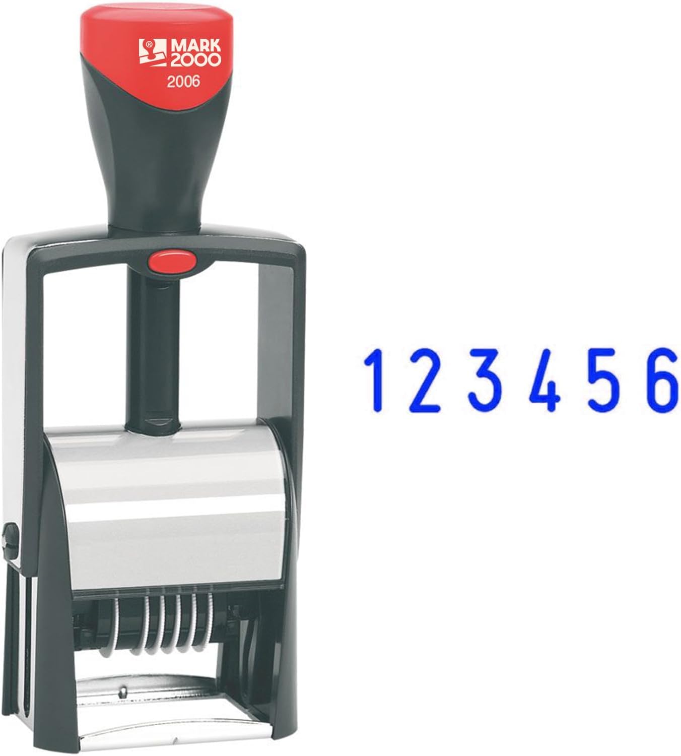 Mark 2000-2006 Self-Inking 6 Band Number Stamp - Blue Color