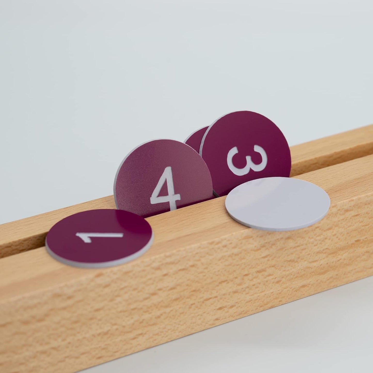 StayMax Plastic Number Tags Engraved Numbered Tags Without Hole (1-50, Purple)