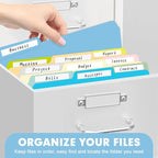 File Folder, RAZCC 250 Pack Colored File Folders, 1/3 Cut Tab File Folder - Image 7