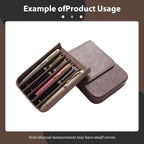 Leather 6 Fountain Pen/Pencil Tray Case, Magnetic Closure - Image 4
