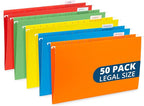 50 Legal Hanging File Folders, 50 Reinforced Hang Folders, Designed by BlueSummitSupplies