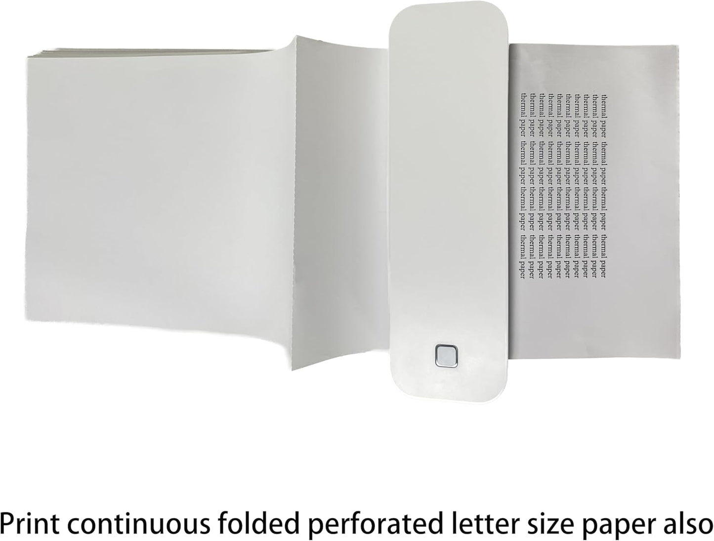 IOOIOO D210 Portable Printer, Wireless Inkless Bluetooth Thermal Printer for Tattoo Stencil Transfer Paper, for 8.5 x 11 Letter, A4 Rolled & Folded Thermal Paper (White, Without Carrying Case)