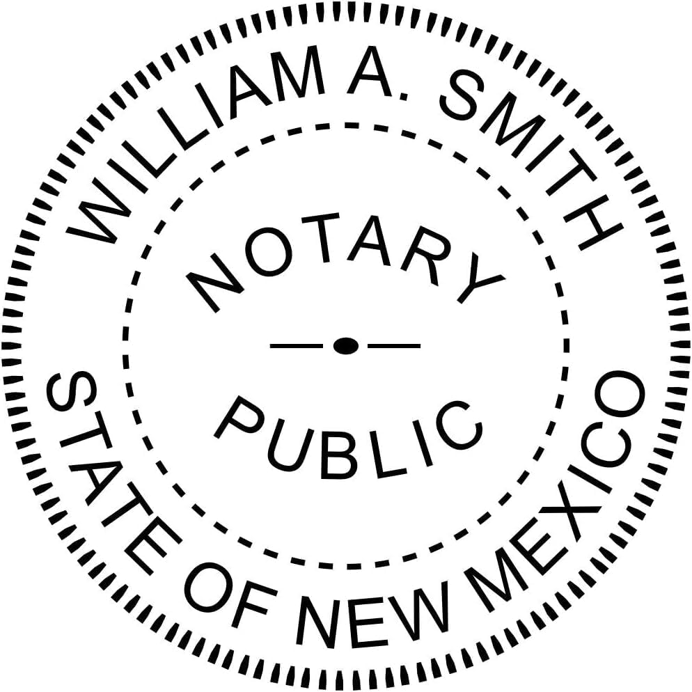 Custom Notary Embosser, Customizable for 37 Total States, Embossed Notary Seal | Great for Official Documents and Paperwork | Great Way to Certify Your Documents (New Mexico)
