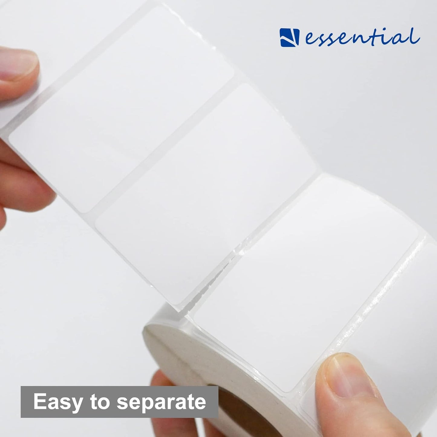 ESSENTIAL 2.25"x 1.25" (57mm ×32mm) Direct Thermal Barcode Labels, Shipping Labels, Compatible with Zebra & Rollo Label Printer, 1000 Label of Roll (12 Rolls, 12000 Tags)
