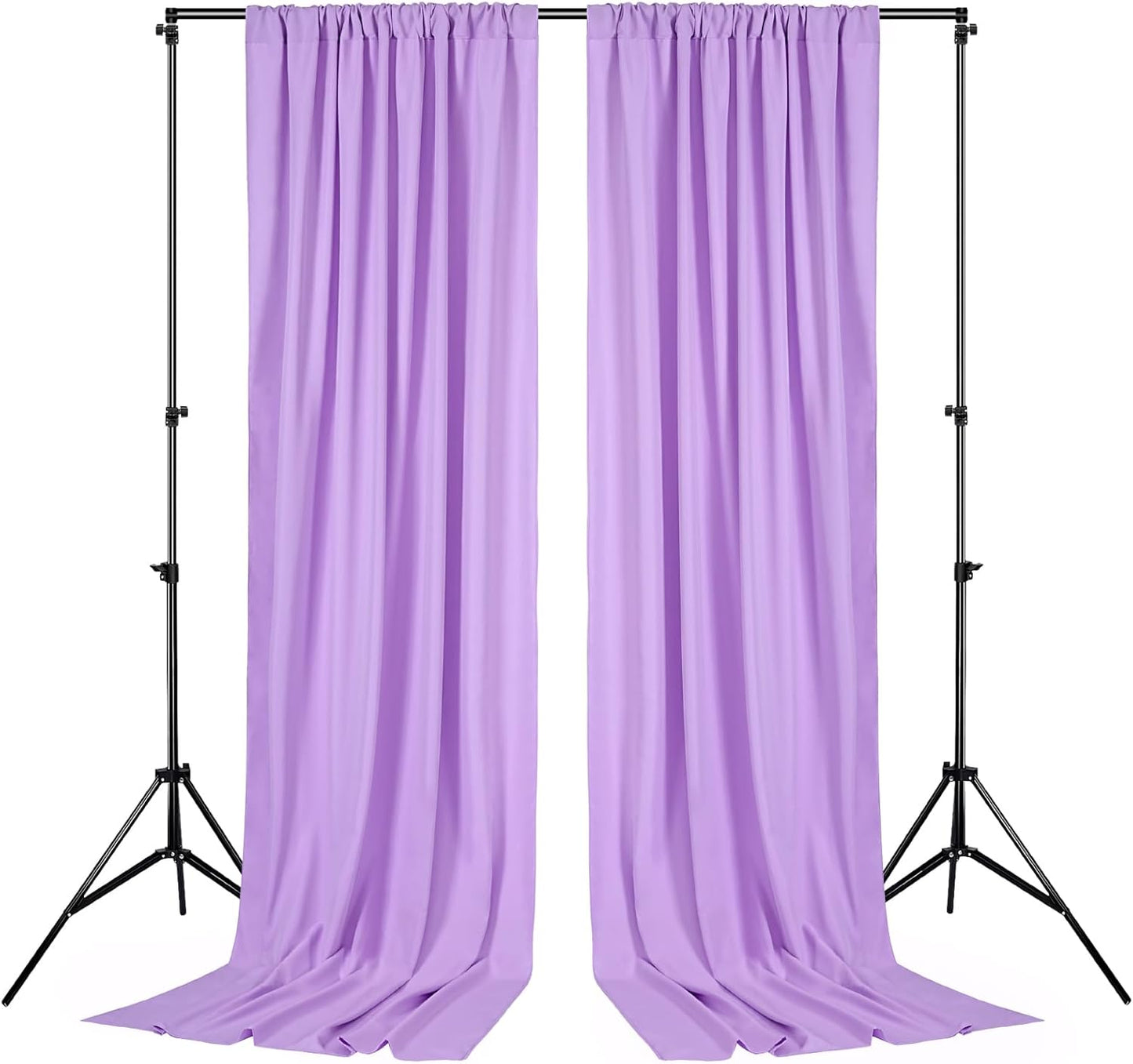 Lavender Backdrop Curtains 30x10ft: Party Backdrop Drapes Fabric - Wedding Photography Background Decorations