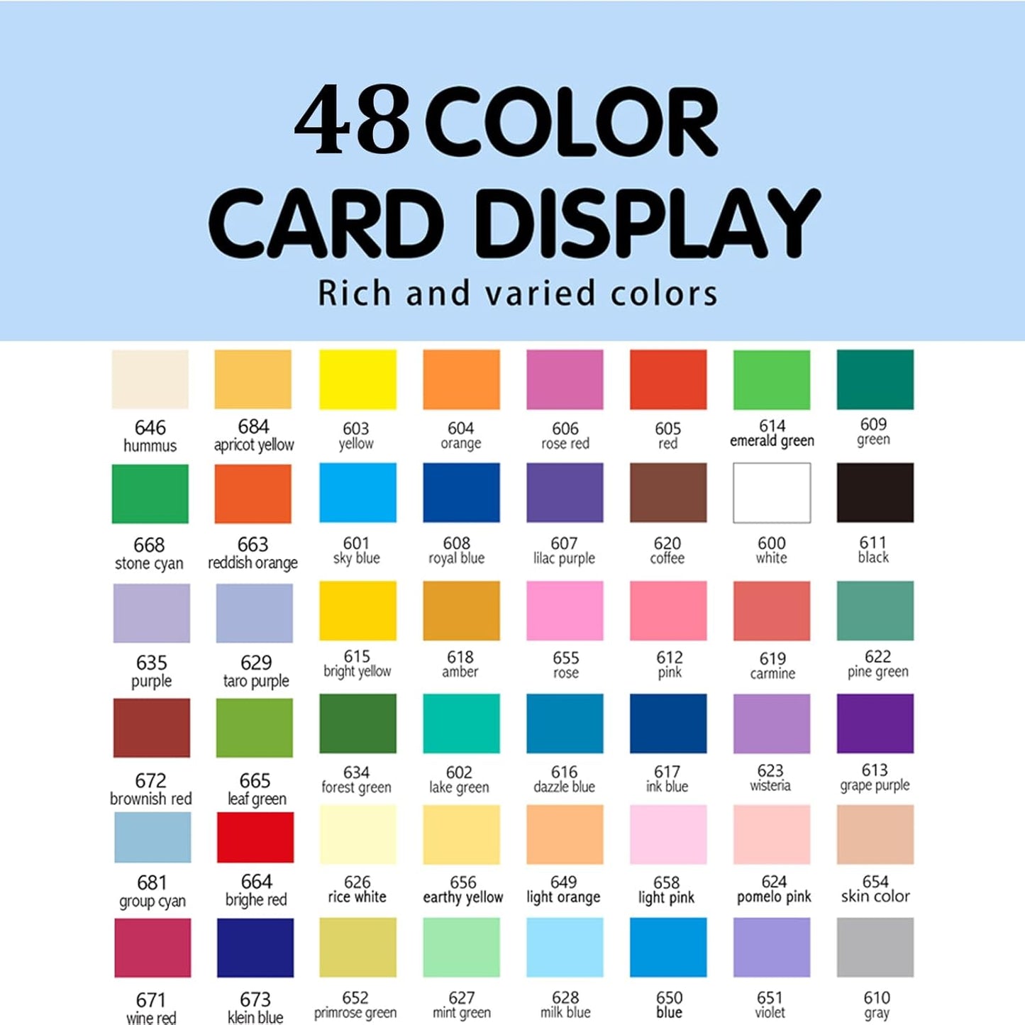 48 Color Acrylic Paint Pens, Soft Brush Tip Acrylic Paint Markers,Quick-Drying Waterproof Acrylic Markers for Canvas, Rock Painting, Wood, Stone, Glass, Ceramic, Fabric Painting, DIY Crafts