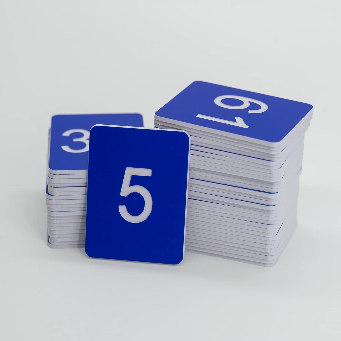 StayMax Rectangle Plastic Numbered Tags Number Disc Number Token (0-100, Blue)