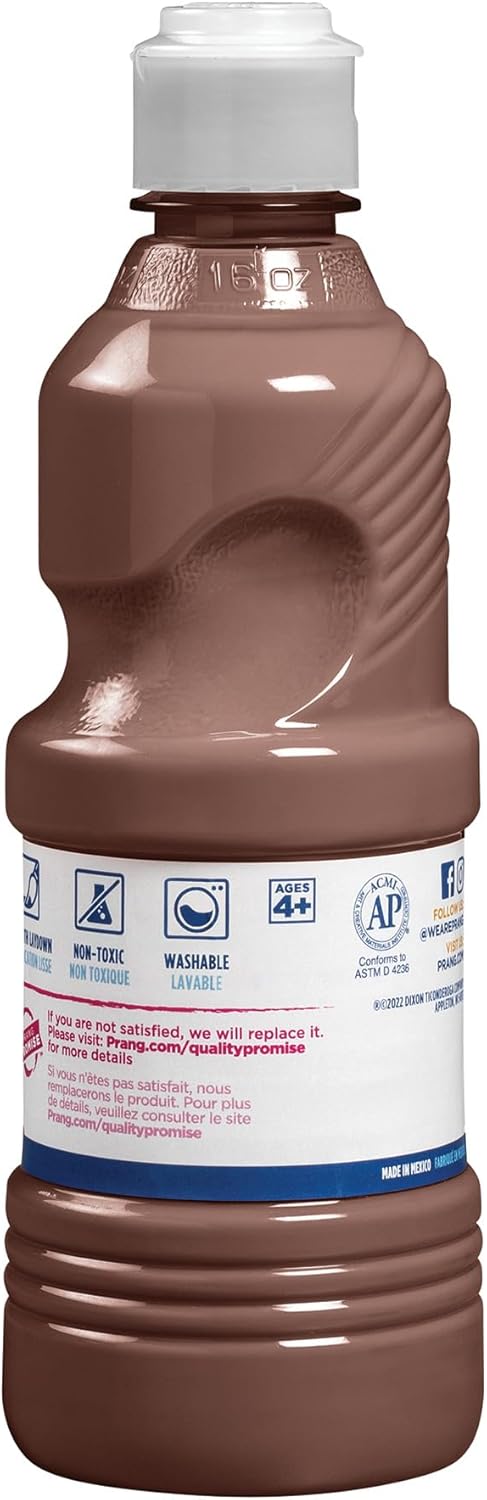 Prang Washable Tempera Paint, Brown, 16 Oz., 1 Count