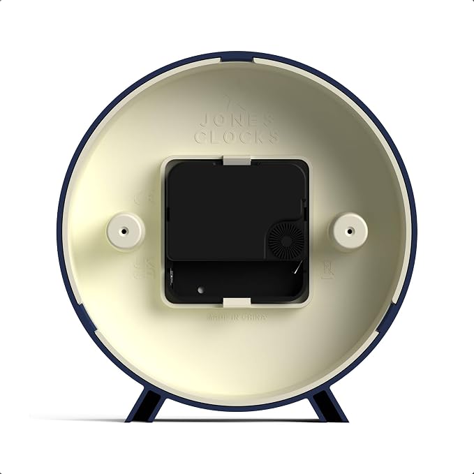 JONES CLOCKS® Venus Desk Clock | Modern Round Design | Blue | Stylish Retro Look - Image 6