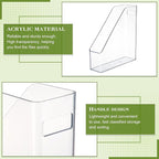 6 Pcs Clear Acrylic Magazine File Holder Plastic Desk Organizer - Image 3
