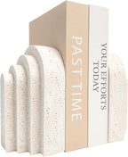 Heavy Duty Book Ends for Shelves, Decorative Book Stopper for Shelves, Resin by GUSFREUD