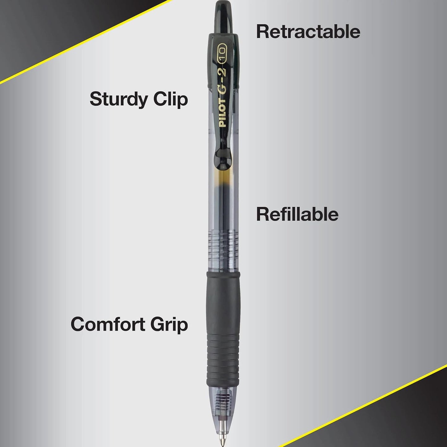 Pilot G2 Premium Gel Pens, Black Pens, Bold Point 1 mm, 14 Black