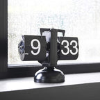 mooas Flip Desk Clock, Retro Vintage Design Auto Flip Desk/Table Clock Large - Image 2