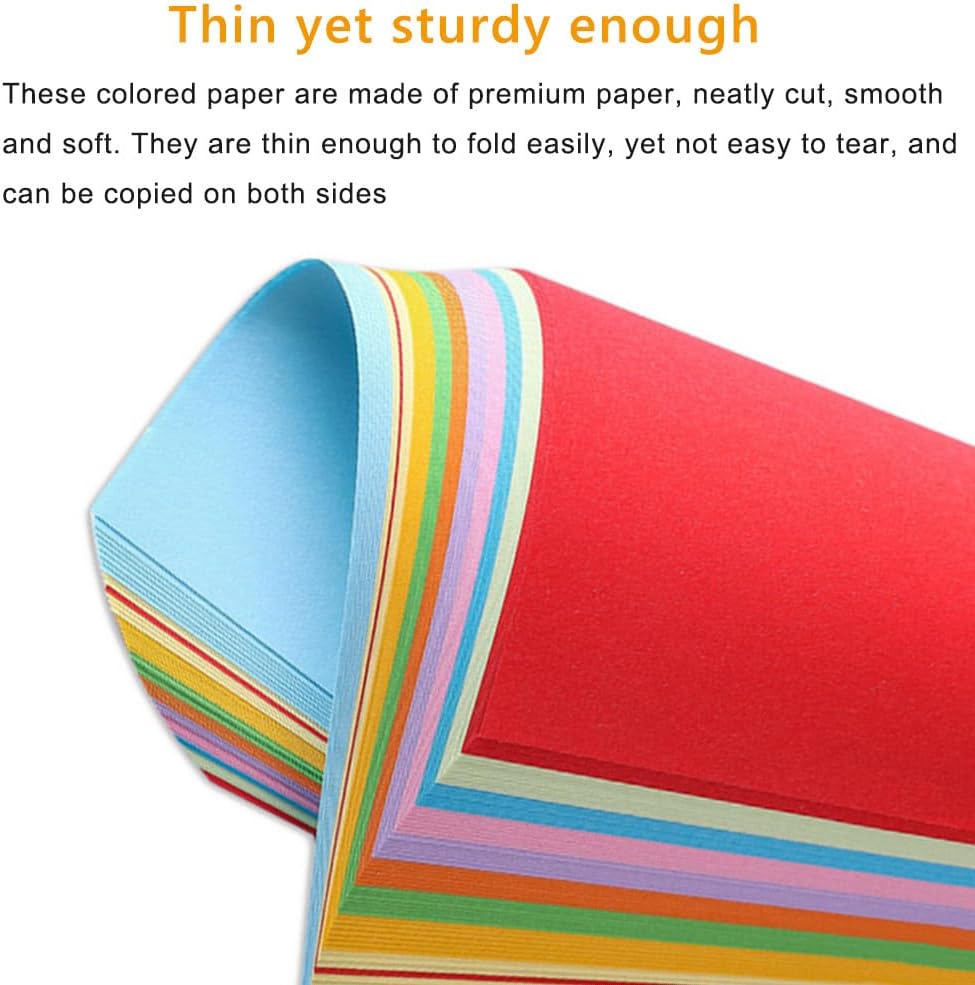 A4 Origami Paper Light Blue 100 Sheets, 8.27×11.7 inch Double Sided Color Easy Fold Big Origami Paper A4 Colored Copy Paper Thin 70gsm for Beginners, DIY handwork Art and Craft Projects (210 x 297 mm)