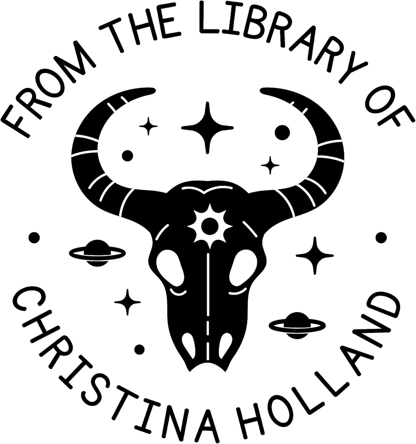 from The Library of Embossers & Stamps for Fantasy Book Readers | Custom Embosser | Custom Stamp | Ex Libris | Elevate Your Fantasy Collection of Stories and Novels (Design 4, Wood Hand Stamp)
