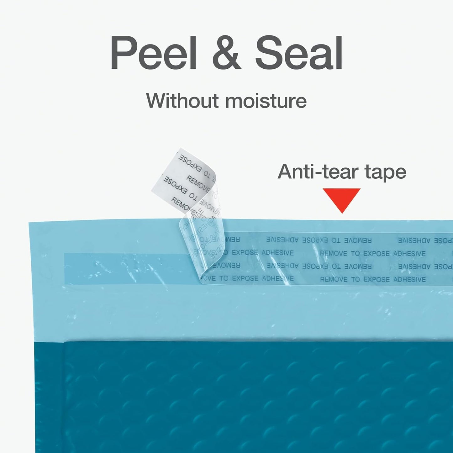 Quality Park Bubble Mailers, 4 x 8 Shipping Envelopes, Self-Seal, Small Blue Padded Envelopes, Redi-Strip Peel Off Closure, 50 Per Box (QUA85909)
