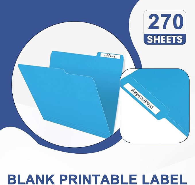 File Folder, PANDRI 270 Pack Colored File Folder, 1/3 Cut Tabs, Letter Size - Image 4