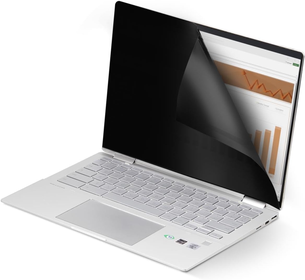 StarTech.com 14-inch 16:10 Flip-Over Privacy Screen with Touch, Laptop Security Shield, Anti-Glare Blue Light Filter