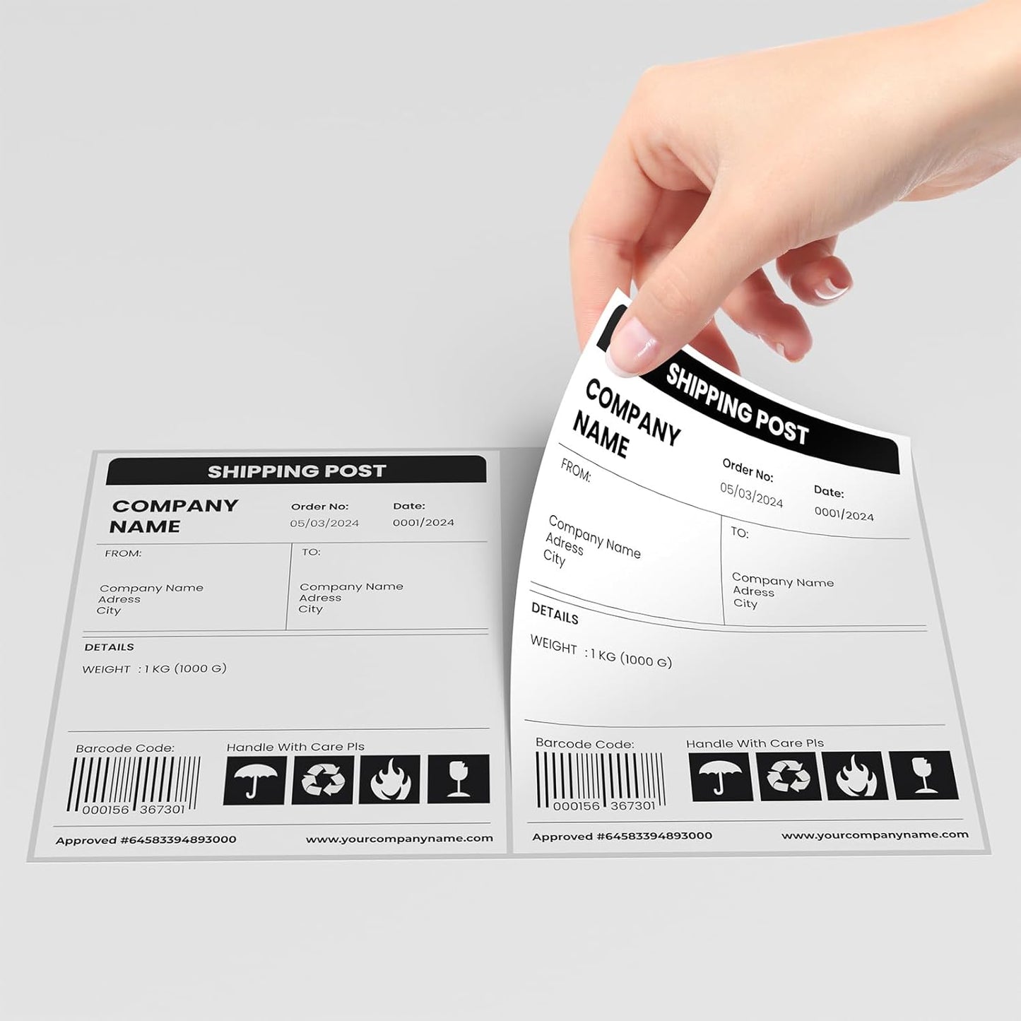 Half Sheet Shipping Labels,Self Adhesive Mailing Labels for Laser & Inkjet Printers,White 8.5x5.5 Half Page Label,400 Sheets