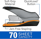 Swingline Stapler, 70 Sheet Capacity, Optima 70, Jam Free, Soft Grip - Image 2