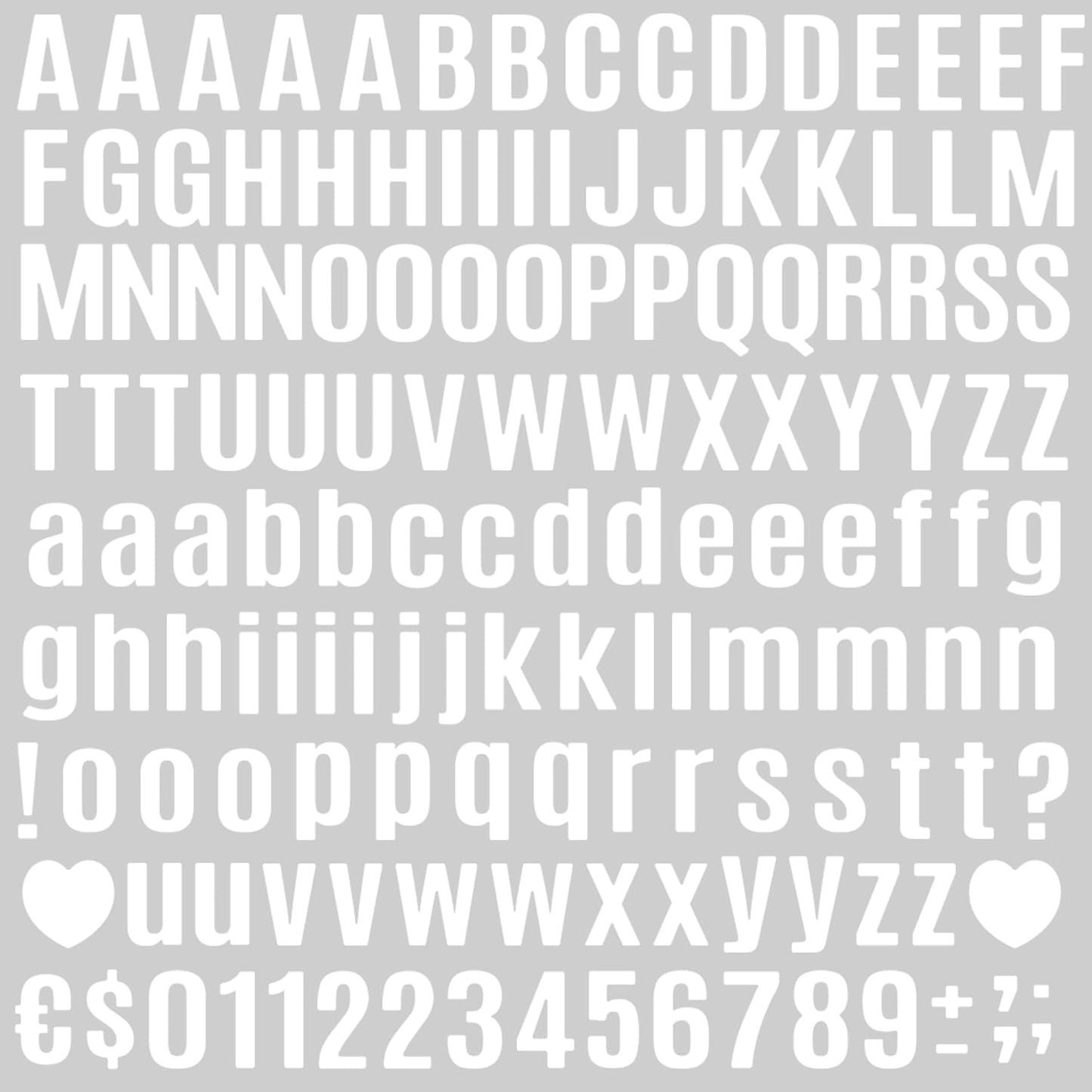 Letter Stickers Small Alphabet Stickers Numbers and Letters Self Adhesive Vinyl Waterproof Sticker for Scrapbooking, Water Bottles,Cup,Mailbox Address,Sign,DIY Crafts Art (White, 0.5 Inch)