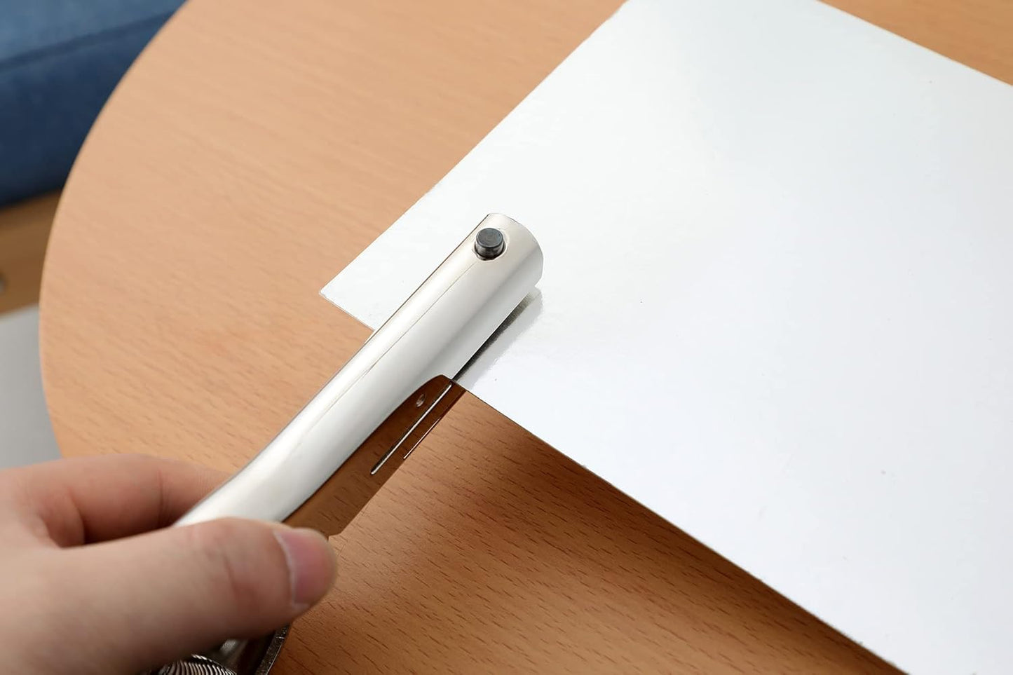 Heavy Duty Portable 1/4 inch Hole Punch - Single Hole Puncher for Paper, Cards, Tags & Cardboard