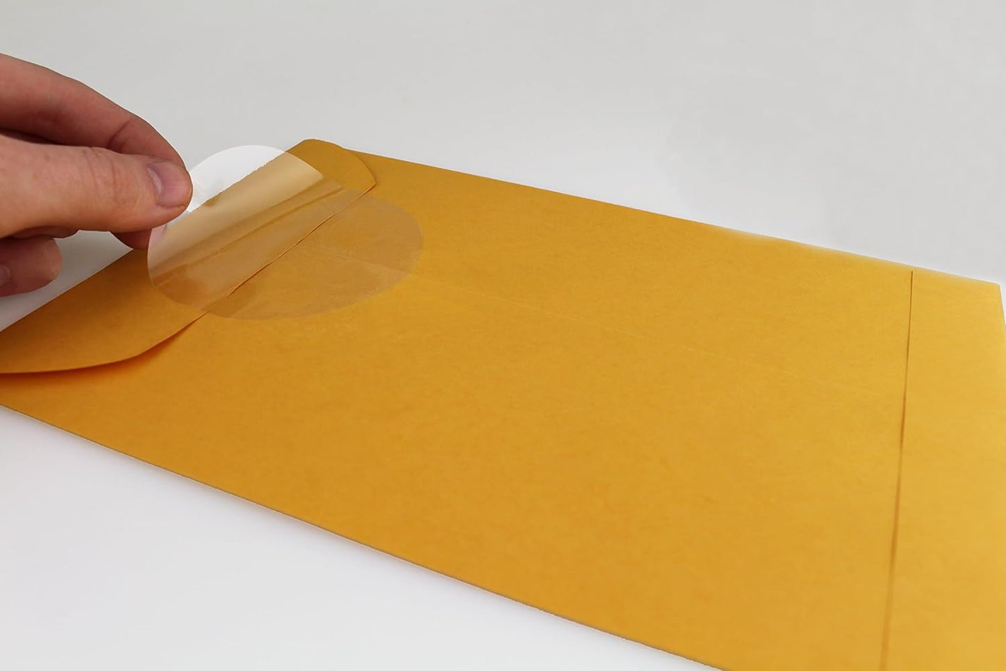ChromaLabel 3 Inch Sealing Stickers, Library Supply Envelope Seal Sticker, Clear Mailing Seals - 1000 Clear Round Stickers per Roll, Non-Perforated Sticker