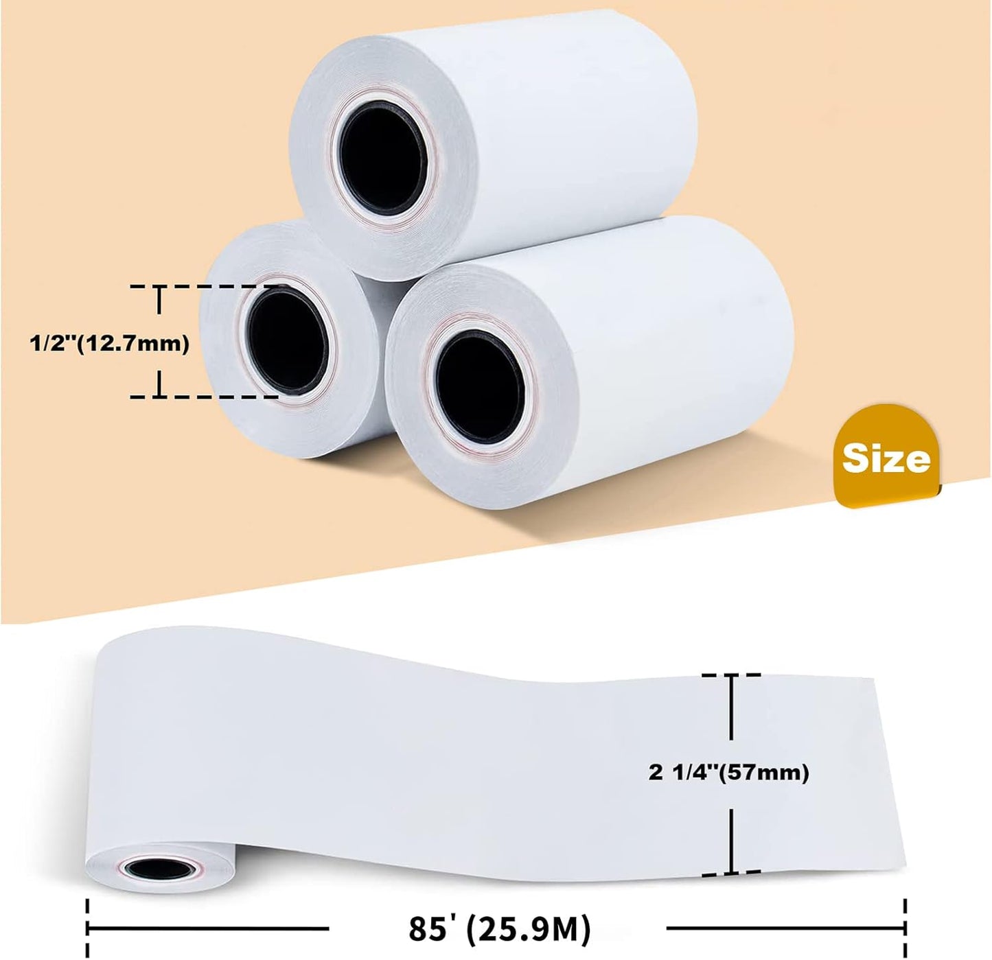 MFLABEL® 800 Rolls 2 1/4" x 85' Thermal Paper Cash Register POS Receipt Paper