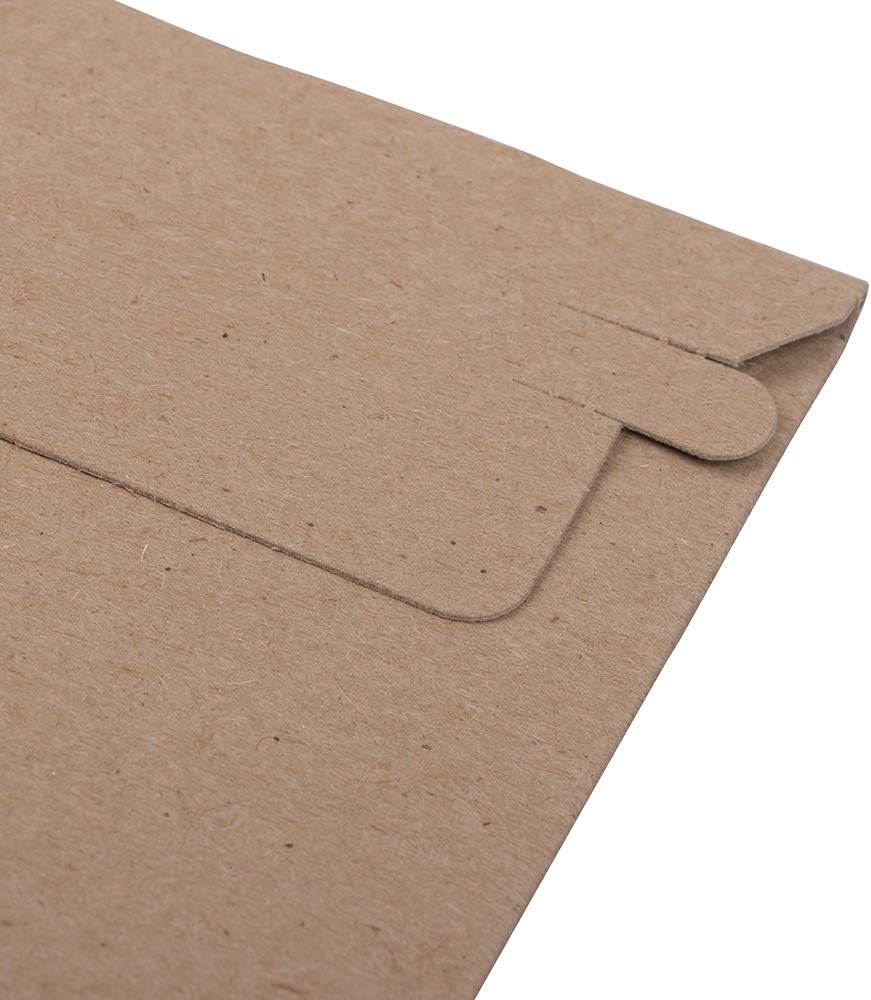 JAM PAPER Stay-Flat Photo Mailer Envelopes with Peel & Seal Closure - 6 x 6 - Brown Kraft - 6 Rigid Mailers/Pack