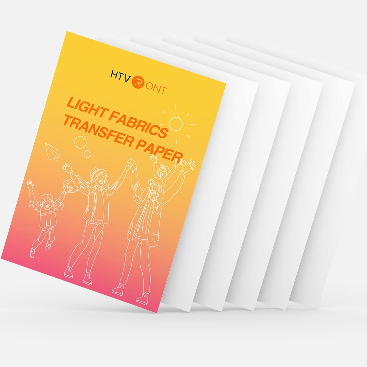 HTVRONT Heat Transfer Paper for T Shirts - 6 Pack Printable Heat Transfer Vinyl 8.5" X 11" - Wash Durable Iron on Transfer Paper for Inkjet Printer