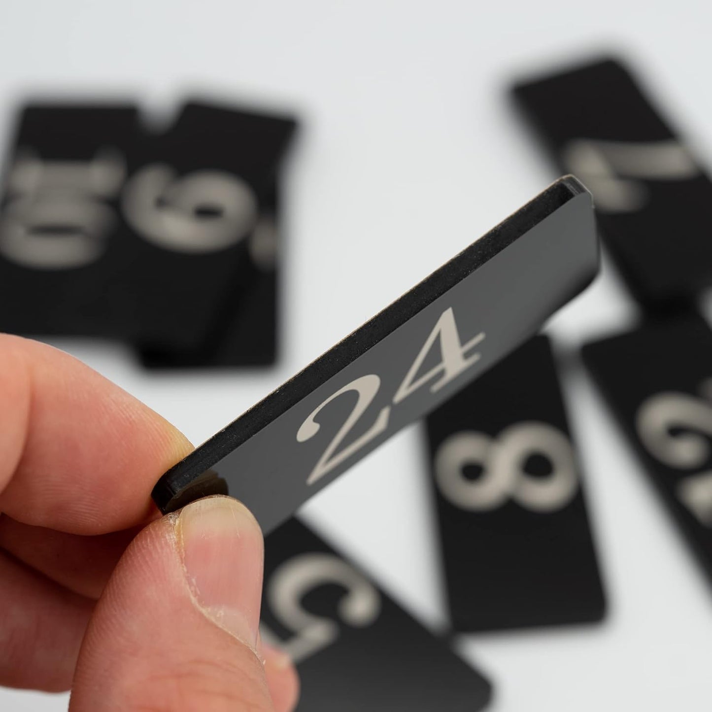 StayMax Plastic Rectangle Locker Numbered Sticker Room Number Table Number (1-25, Black)