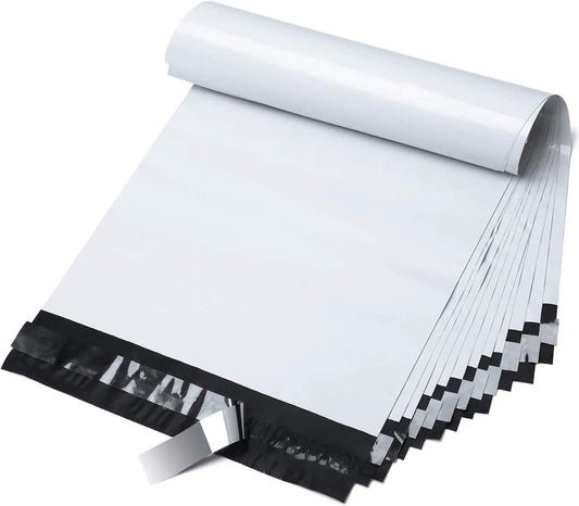 Fuxury 9x12 200 Pcs White Poly Mailers Shipping Envelopes, Self-Seal Envelopes, Enhanced Durability Multipurpose Shipping Bags Envelopes, Keeps Items Safe & Protected