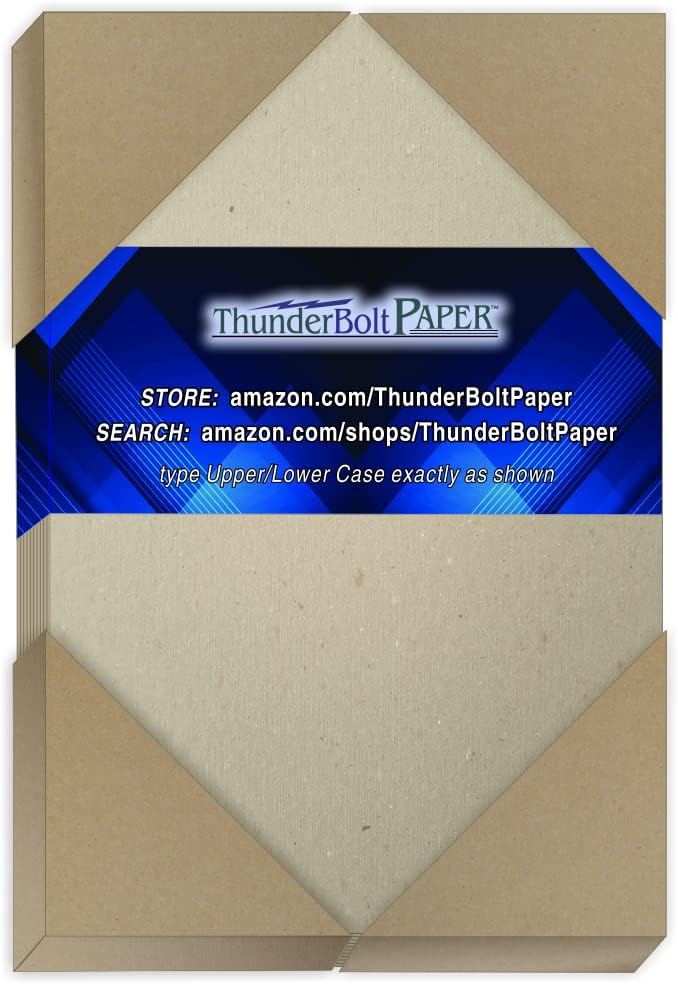100 Sheets Chipboard 46pt (Point) 4 X 6 Inches Medium Weight Photo|Card Size .046 Caliper Thickness Cardboard Craft and Packing Brown Kraft Paper Board