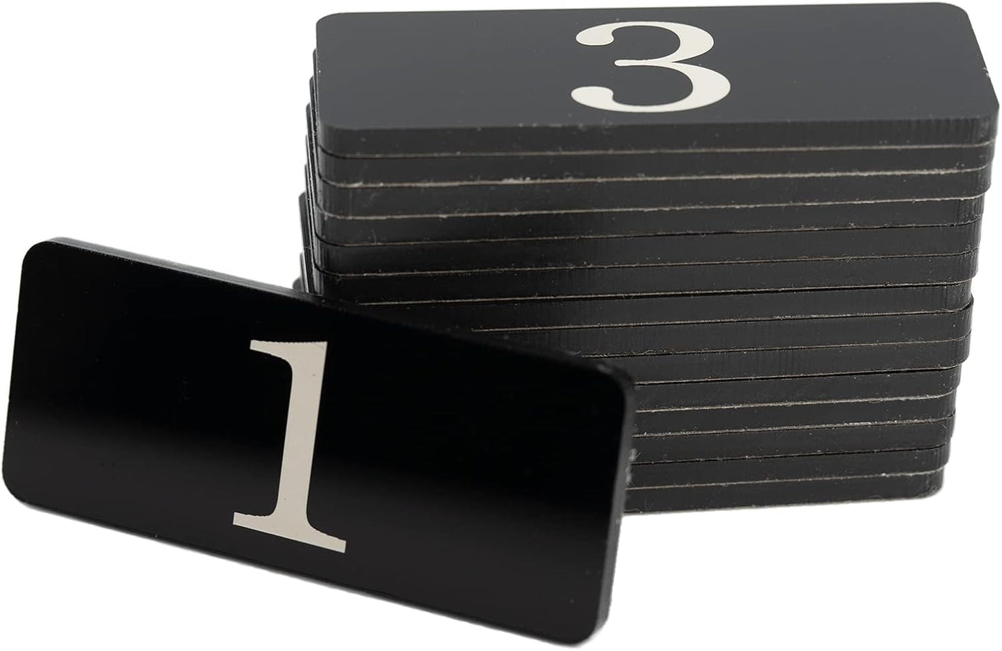 StayMax Plastic Rectangle Locker Numbered Sticker Room Number Table Number (1-25, Black)