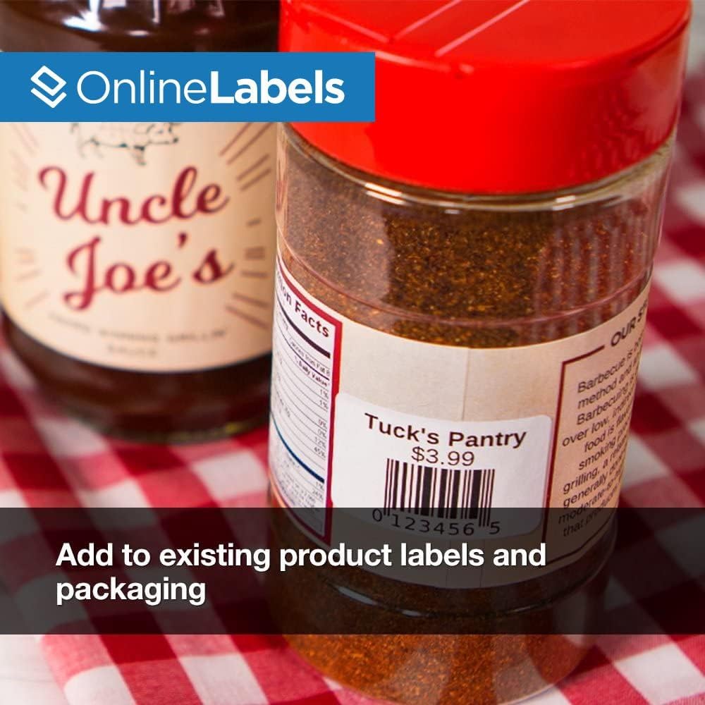 1.5 x 1 Rectangle Barcode Labels - Pack of 5,000 Labels, 100 Sheets - Inkjet/Laser Printer - Online Labels