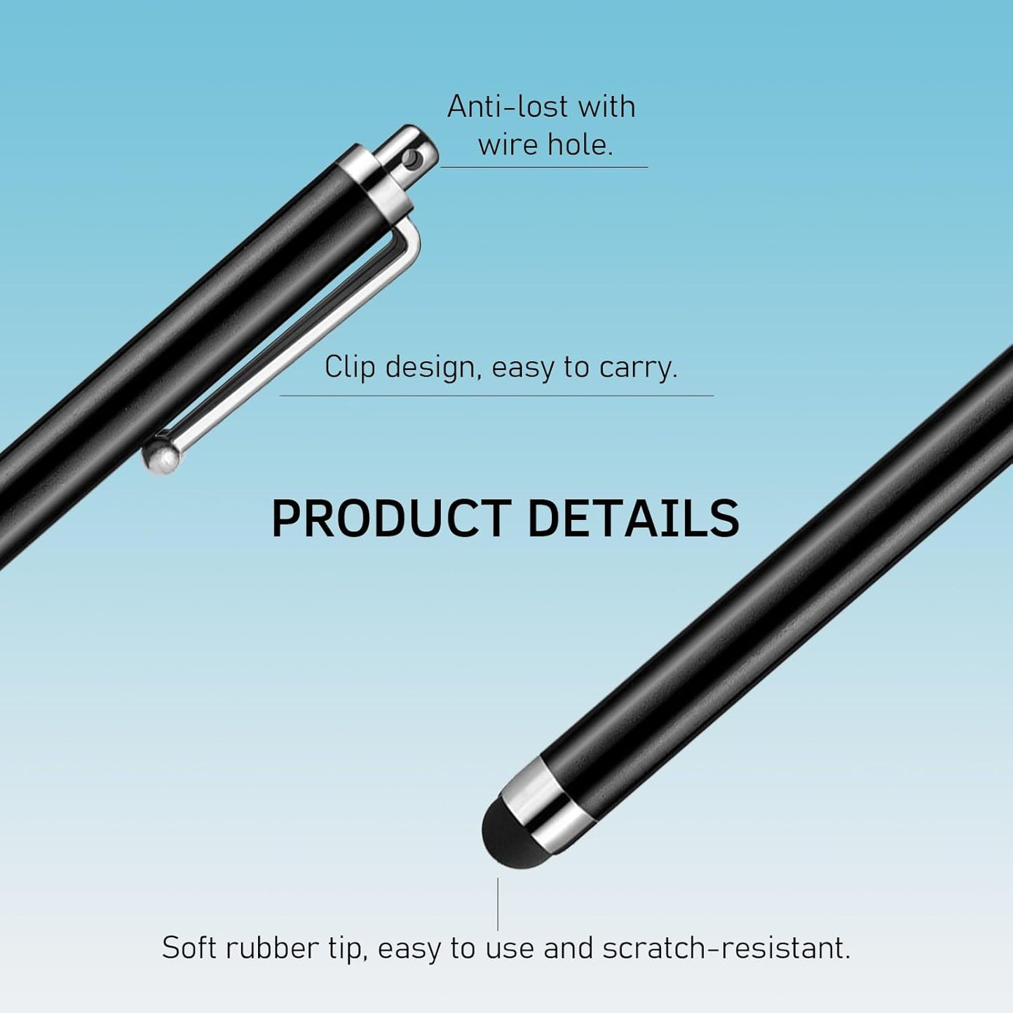 Stylus Pens for Touch Screens, AGREJO High Precision Universal Stylus for iPad iPhone Tablets Samsung Galaxy All Capacitive Touch Screens (20-Pack)