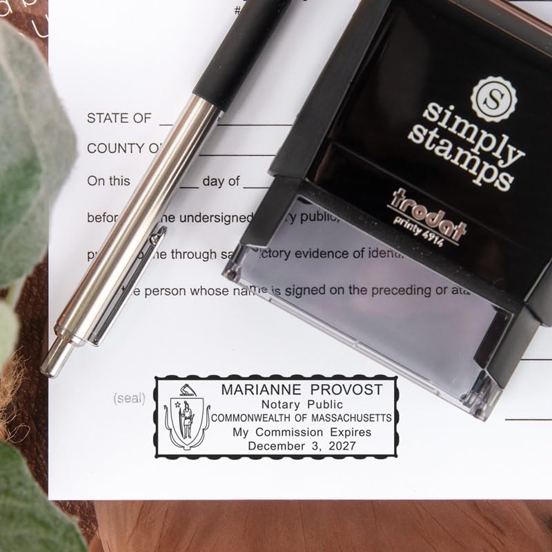 Delaware Rectangular Notary Stamp | Official State Notary Stamp | Official Seals | Meets State Specifications (Delaware, Rectangular Stamp)
