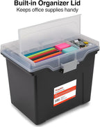 STAPLES File Box File Portable Tote, Letter Size - Image 3