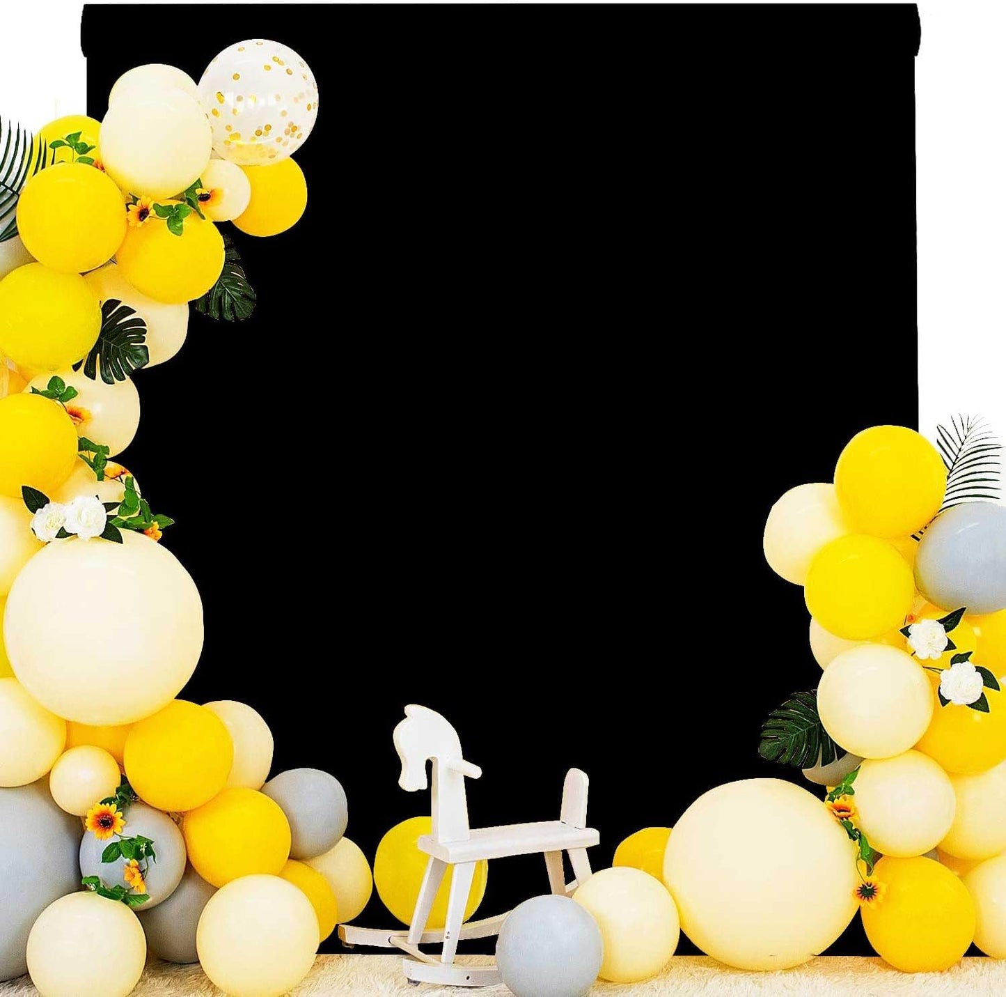 Black Photo Backdrop for Photoshoot Black Background for Photography Photo Backdrop Curtain for Party 10 x 10 FT