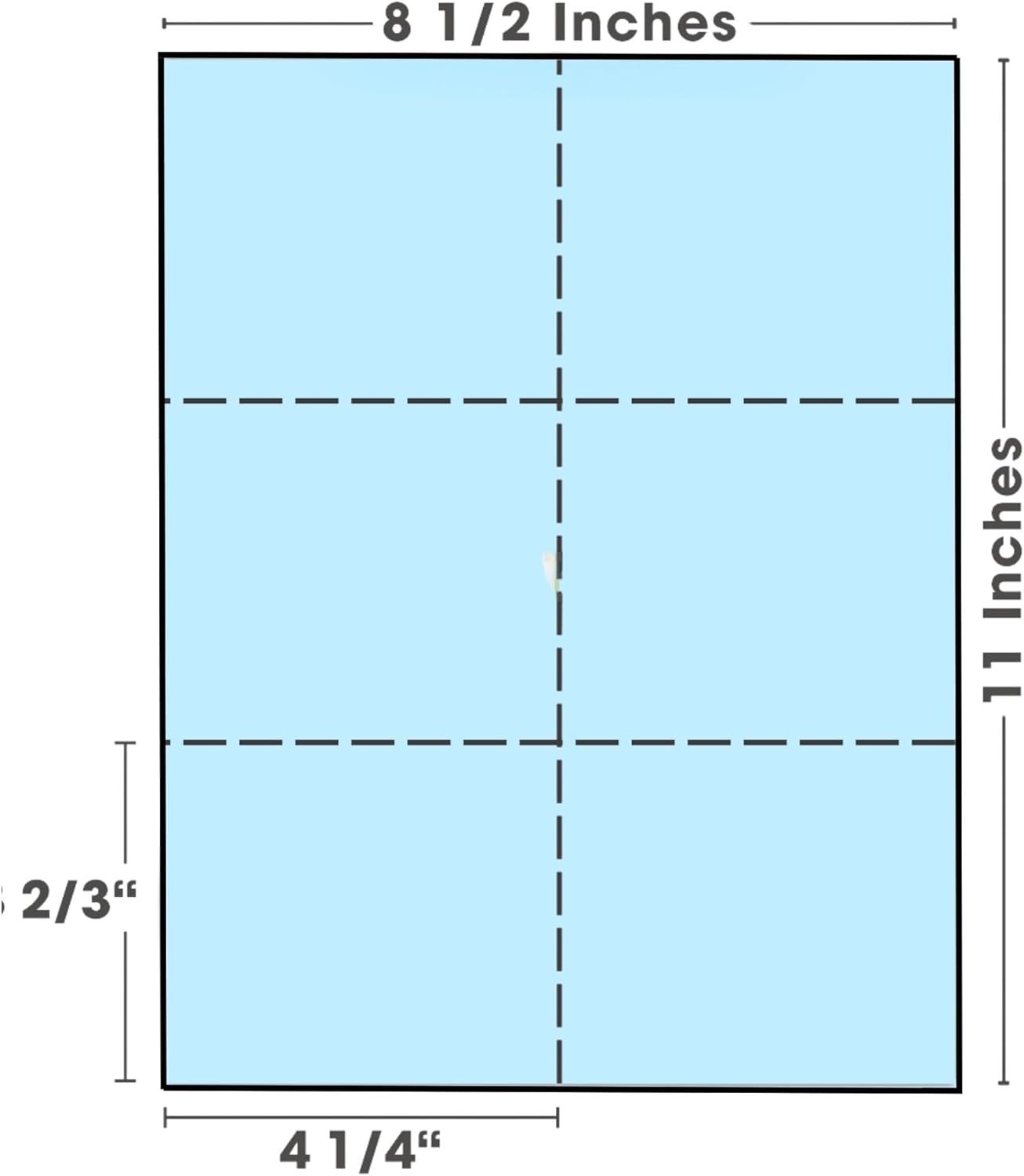 Limited Papers (TM) 8.5x11 Perforated Paper, 20/50 Pound, 75 GSM, Variety of Perforation Sizes and Colors, for Forms, Tickets, Postcards, Business Cards. (Buff, 6 up)