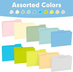 File Folder, RAZCC 250 Pack Colored File Folders, 1/3 Cut Tab File Folder - Image 6