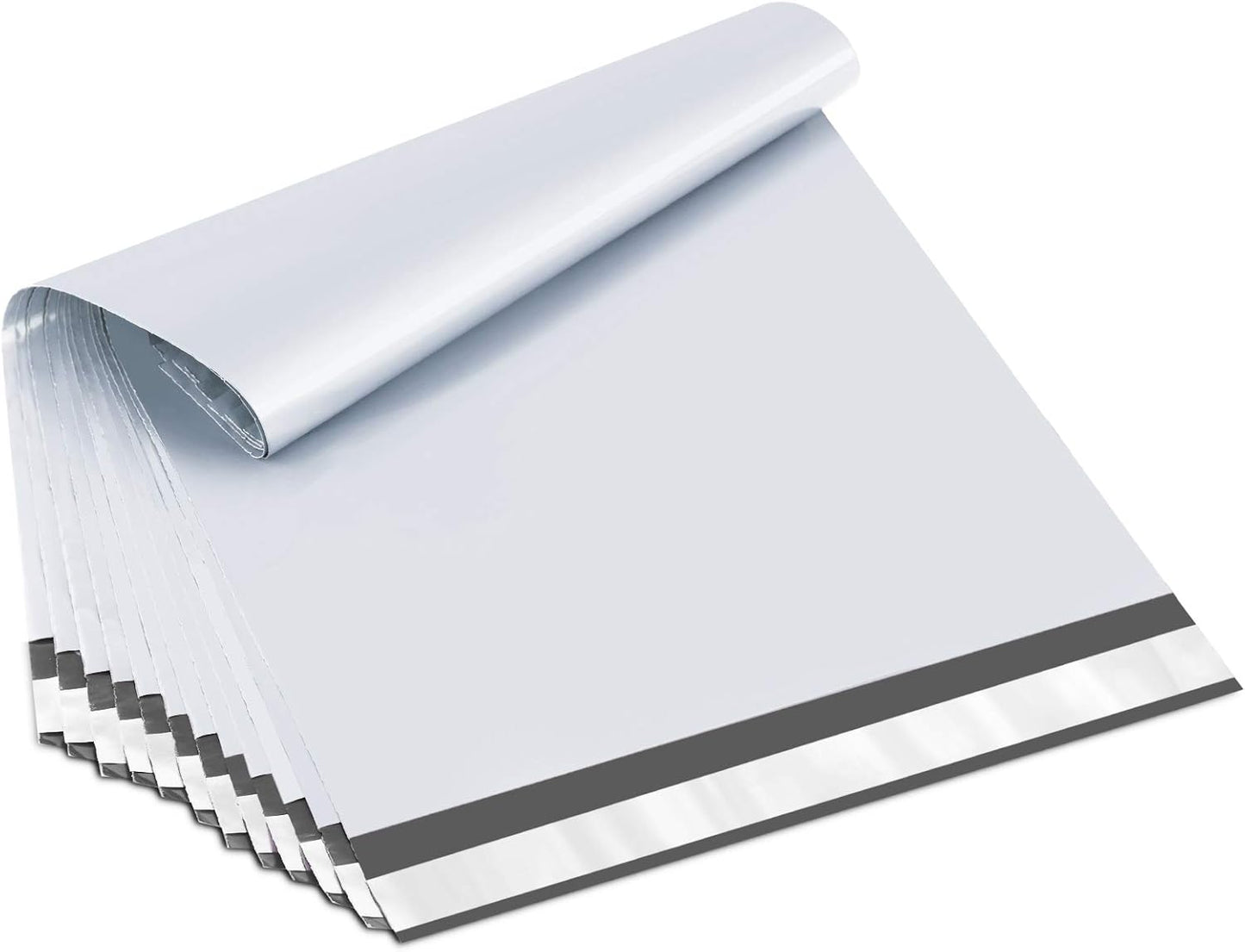 UCGOU Poly Mailers 10x13 Inch White 200 Pack Shipping Bags #4 Strong Mailing Envelopes Boutique Packaging Postal Self Seal Adhesive Waterproof and Tear Proof Small Business for Clothes Books