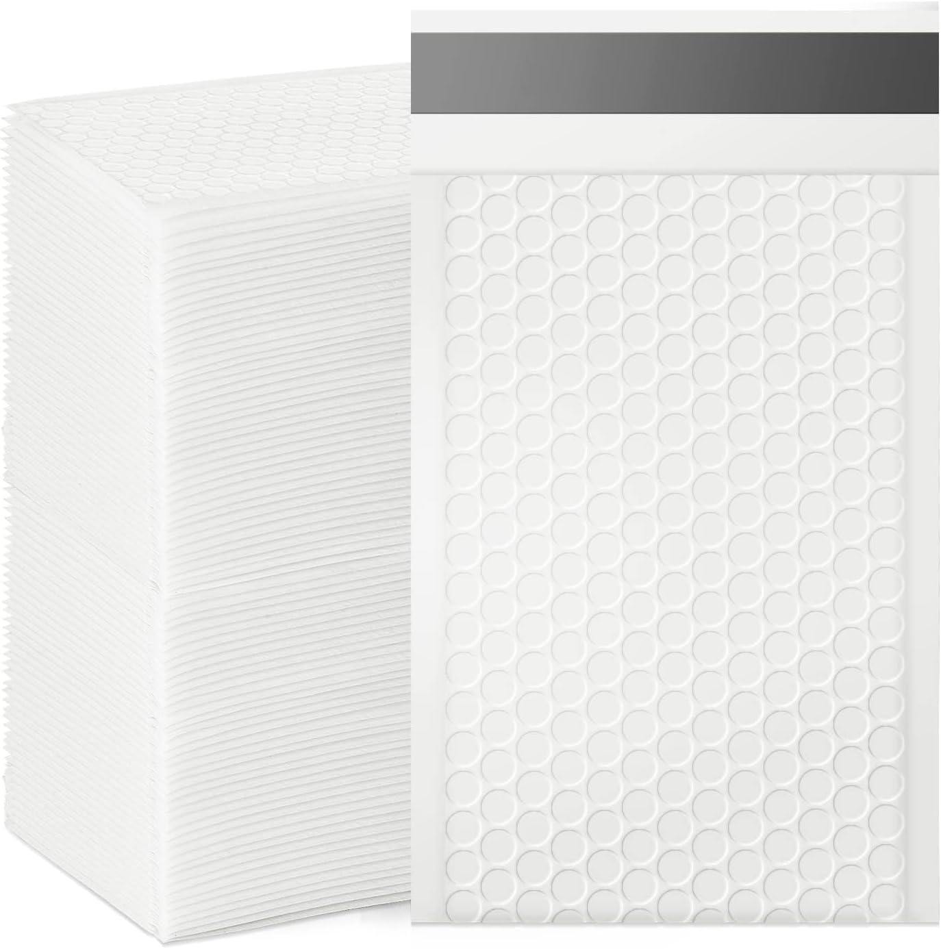 packbabol Bubble Mailers, 4x7 Inch Padded Bubble Mailers Pack of 100 Bubble Envelopes Opaque Self Seal Adhesive Waterproof Bags for Shipping and Packaging (White, 4x7-100Pc)
